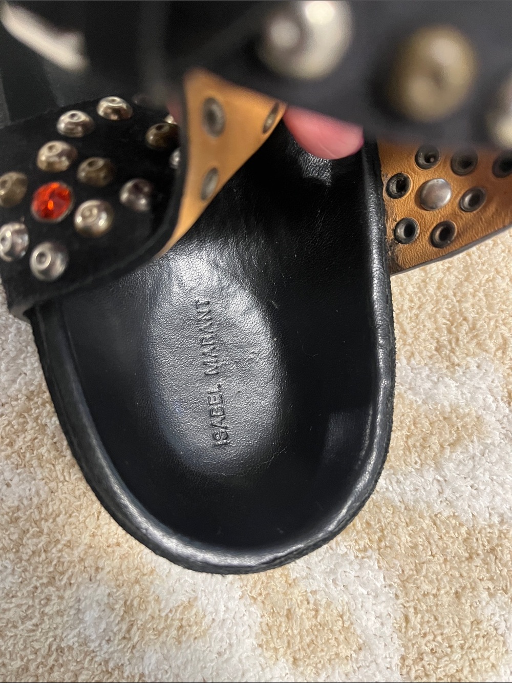 Isabel Marant Elwina Studded Thong Sandals - Picture 2 of 6